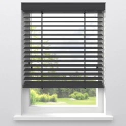 Fenstr Bamboe Jaloezie Tijl Zwart 65mm