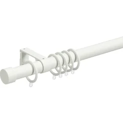 Gordijnroede 120 Cm Wit Metaal Ø28mm