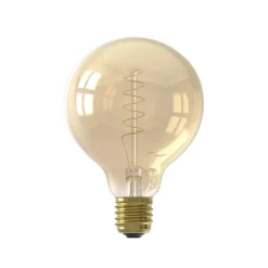 LED Lamp 95 Mm Flex Goud E27 4W Dimbaar