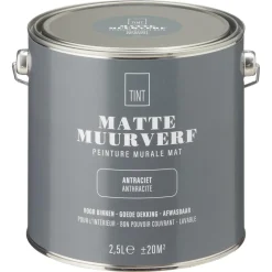 Muurverf Mat Antraciet 2.5 L