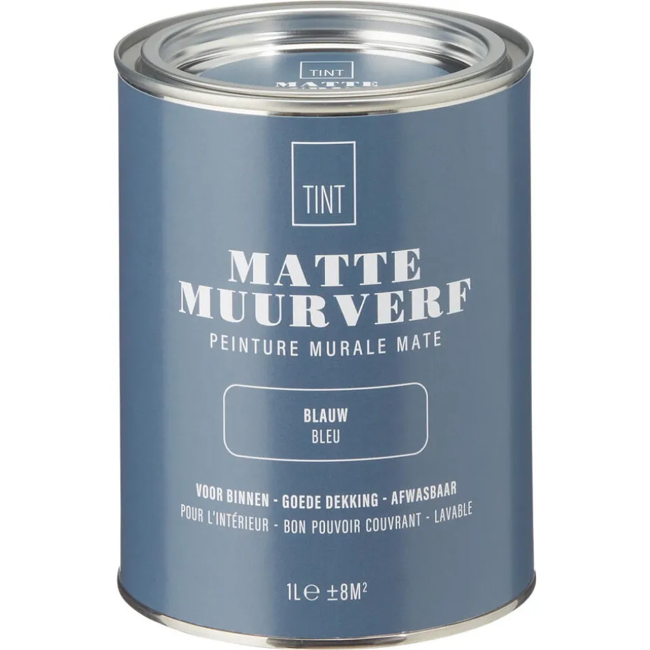 Muurverf Mat Blauw 1 L