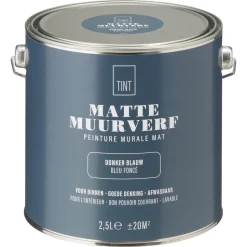 Muurverf Mat Donker Blauw 2.5 L