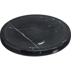 Onderzetter Rond Marmer Zwart