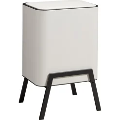 Prullenbak Op Pootjes 2X 12,5 Liter Beige