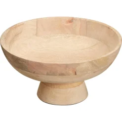 Schaal Op Voet ⌀30cm Hout Naturel