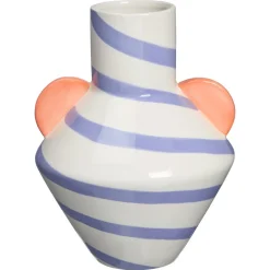 Vaas Spiraal Wit/Blauw
