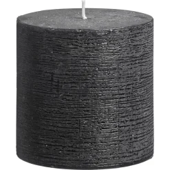Kaars Rustiek Zwart 10x10 Cm