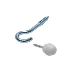 Knop/Haak Spiraal Wit